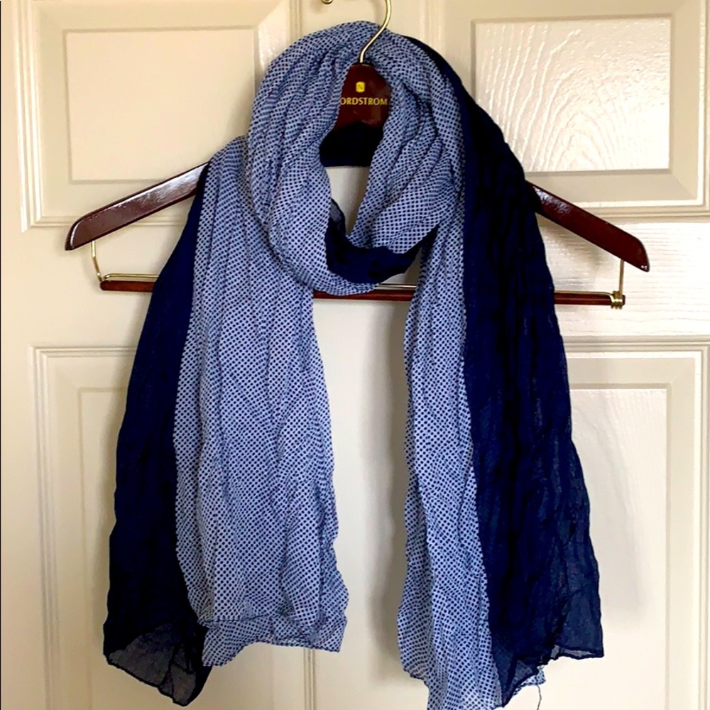 Navy dotted scarf
